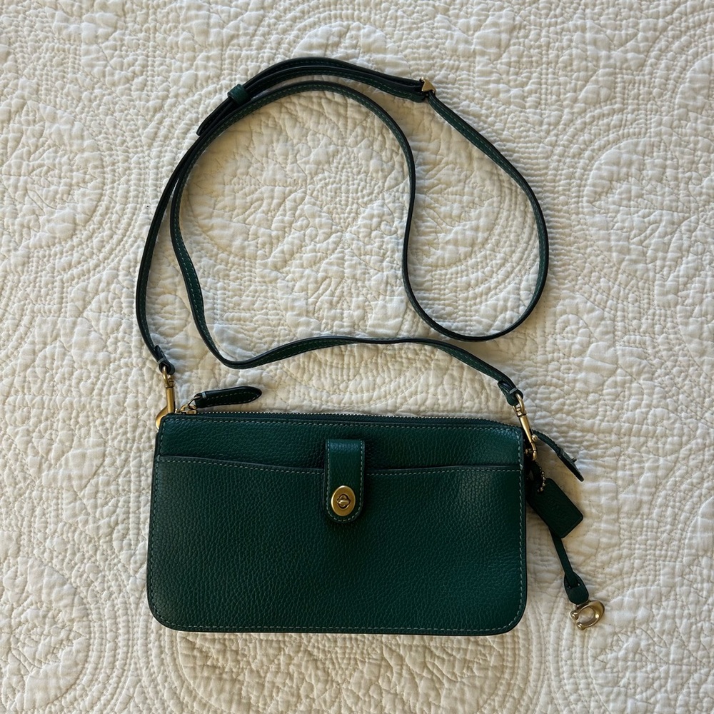 COACH Green Leather Crossbody Bag